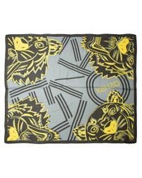 KENZO | Yellow Big Monster Wool Scarf | Lyst