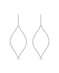 Anne Sisteron | 14kt White Gold Diamond Open Marquis Diamond Earrings | Lyst