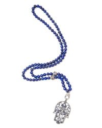 CB Bronfman | Blue Palm Beaded Necklace | Lyst