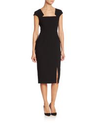 L.K.Bennett | Black Cap-sleeve Dress | Lyst
