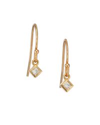 Zoe Chicco | Metallic Diamond & 14k Yellow Gold Princess Drop Earrings | Lyst