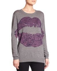Markus Lupfer | Gray Big Smacker Merino Wool Sweater | Lyst