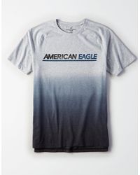 American Eagle Gray Ae Active Side Vent Flex T-shirt for men