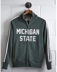 Tailgate Green Men's Michigan State Track Jacket for men
