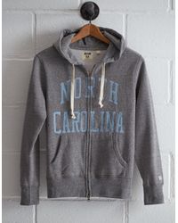 Tailgate Gray Men's Unc Zip Hoodie for men