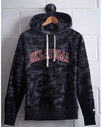 Tailgate Blue Men's Oklahoma Camo Popover Hoodie for men