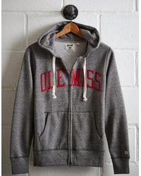 Tailgate Gray Men's Ole Miss Zip-up Hoodie for men