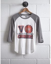 Tailgate White Women's Uva Cavaliers Baseball Shirt