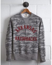 Tailgate Gray Men's Arkansas Camo Sweatshirt for men