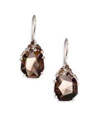 Alexis Bittar Fine | Metallic Smoky Quartz, Multicolor Diamond & Sterling Silver Drop Earrings | Lyst