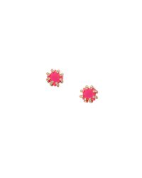 Trina Turk | Pink Stud W Pave Detail | Lyst