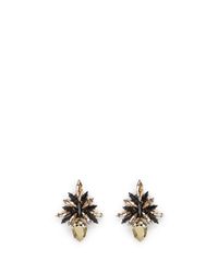 Erickson Beamon | Black 'golden Rule' Crystal Cluster Earrings | Lyst