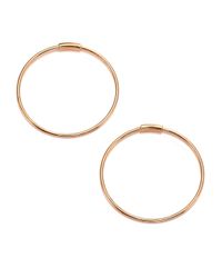 Ginette NY | Pink 18k Rose Gold Baby Circle Hoop Earrings/0.8 | Lyst