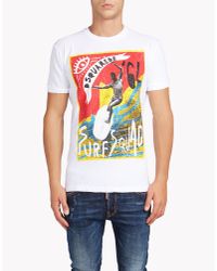 DSquared² | White Broken Face Sleeveless Tee for Men | Lyst