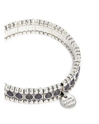 Philippe Audibert | Gray 'wappo' Milgrain Stone Elastic Bracelet | Lyst