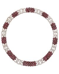 Sanjay Kasliwal - Red Diamond Ruby Cluster Necklace - Lyst