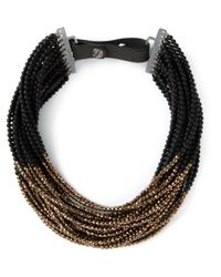 Brunello Cucinelli - Metallic Beaded Multi-strand Necklace - Lyst