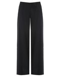Alice + Olivia | Black Linda Embellished Wide-leg Tuxedo Trousers - Size 6 | Lyst