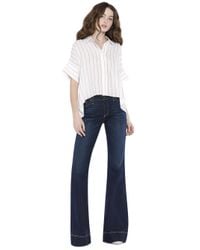 Alice + Olivia - White Edyth High Low Drapey Buttondown - Lyst