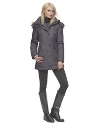 Andrew Marc | Gray Sydney Water-Resistant Parka Jacket | Lyst