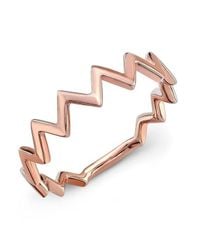 Anne Sisteron - Multicolor 14kt Rose Gold Zig Zag Stacking Ring - Lyst