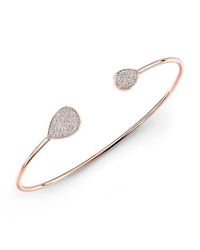 Anne Sisteron - Metallic 14kt Rose Gold Diamond Pear Cuff - Lyst