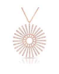 Anne Sisteron - Metallic 14kt Rose Gold Diamond Sun Rays Necklace - Lyst