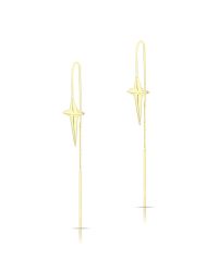 Anne Sisteron - 14kt Solid Yellow Gold Maria Threader Earrings - Lyst
