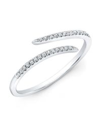 Anne Sisteron - Metallic 14kt White Gold Diamond Open Embrace Ring - Lyst