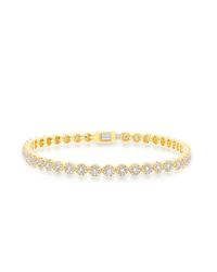 Anne Sisteron - Metallic 14kt Yellow Gold Diamond Love Collection Tennis Bracelet - Lyst
