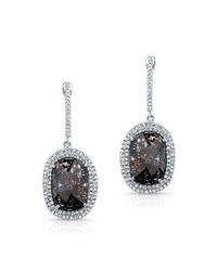 Anne Sisteron - Metallic 14kt White Gold Diamond Slice Double Halo Earrings - Lyst