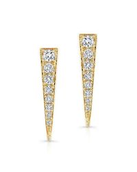 Anne Sisteron - Metallic 14kt Yellow Gold Diamond Dagger Earring - Lyst