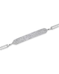 Anne Sisteron - Multicolor 14kt White Gold Diamond Glisten Id Bracelet - Lyst