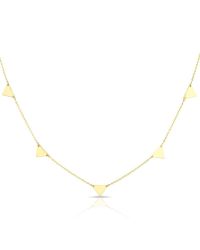 Anne Sisteron | Metallic 14kt Solid Yellow Gold Triangles Necklace | Lyst