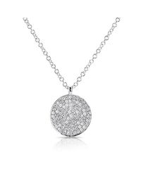 Anne Sisteron | Multicolor 14kt White Gold Diamond Circlet Diamond Disc Necklace | Lyst