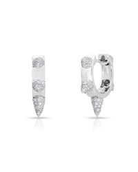 Anne Sisteron | Multicolor 14kt Rose Gold Diamond Punk Rock Huggie Earrings | Lyst