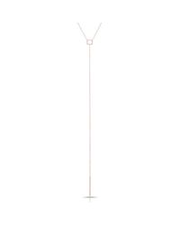 Anne Sisteron | Metallic 14kt Rose Gold Open Square Diamond Lariat Necklace | Lyst