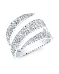 Anne Sisteron | Metallic 14kt White Gold Diamond Bandeau Ring | Lyst