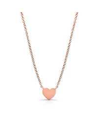 Anne Sisteron | Metallic 14kt Rose Gold Heart Necklace | Lyst