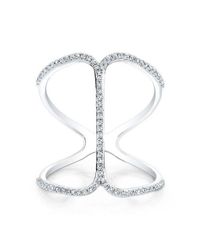 Anne Sisteron | 14kt White Gold Diamond Phantom Ring | Lyst