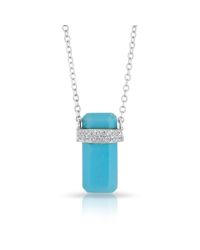 Anne Sisteron - Multicolor 14kt White Gold Diamond Turquoise Savannah Necklace - Lyst