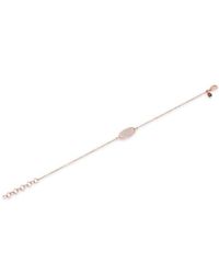 Anne Sisteron - Multicolor 14kt Rose Gold Diamond Mini Id Chain Bracelet - Lyst