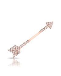 Anne Sisteron - Multicolor 14kt Rose Gold Diamond Open Arrow Ear Climber - Lyst