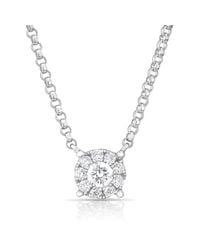 Anne Sisteron - Metallic 14kt White Gold Diamond Round Necklace - Lyst