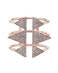 Anne Sisteron - Metallic 14kt Rose Gold Diamond Triple Spike Ring - Lyst