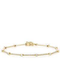 Anne Sisteron - Metallic 14kt Yellow Gold Diamond Bar Links Bracelet - Lyst