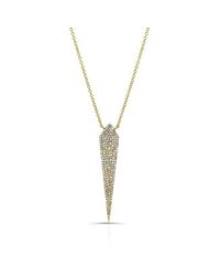 Anne Sisteron - Metallic 14kt Yellow Gold Diamond Spear Necklace - Lyst