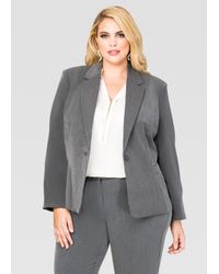 Ashley Stewart Gray The Boss Blazer
