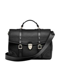 Aspinal Black Large City Mollie Satchel
