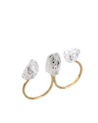 Jorge Morales | Metallic Double Ring - Gold/quartz | Lyst